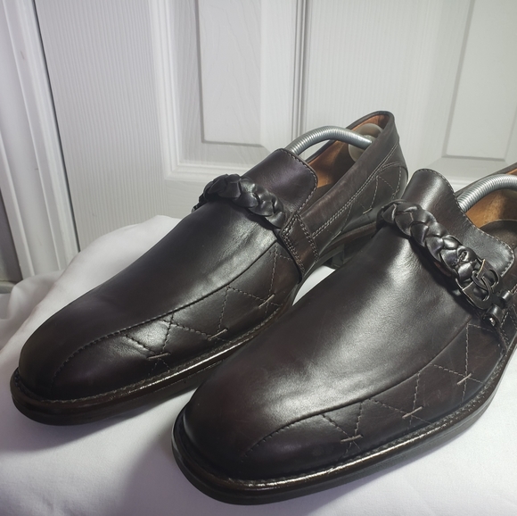 Bacco Bucci Mens Loafers Sz 11W Brown Leather main image 6